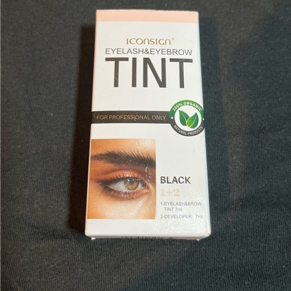 Iconsign Eyelash & Eyebrow Tint Kit Black Professional Lash‎ Brow Dye IKA-018